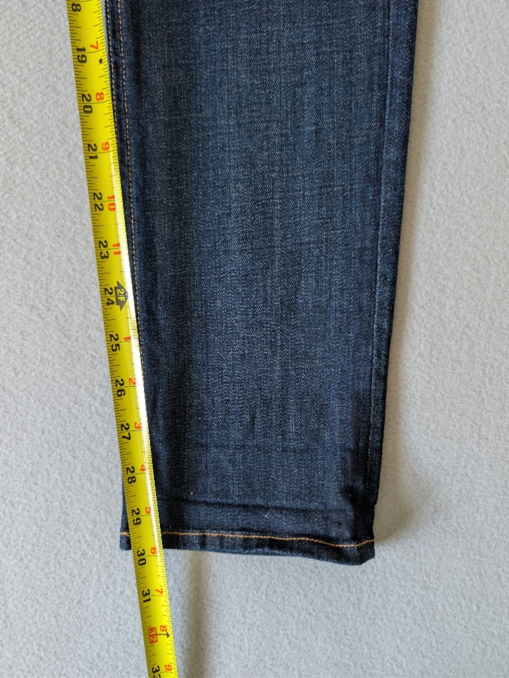 Rag & Bone Indigo Dark Wash Cuffed Skinny Jeans Mid Rise Premium Denim 31x29 image 7